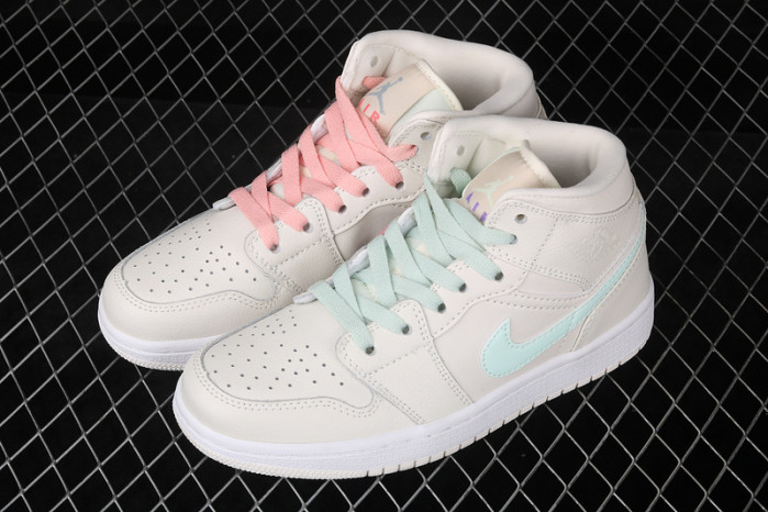 JORDAN 1 MID MULTI-COLOR SWOOSH PHANTOM (GS) 555112-035