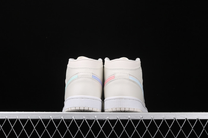 JORDAN 1 MID MULTI-COLOR SWOOSH PHANTOM (GS) 555112-035