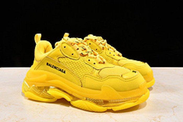 Ba*len*cia*ga TRIPLE S TRAINERS CLEAR SOLE TRAINER YELLOW W09O5 8126