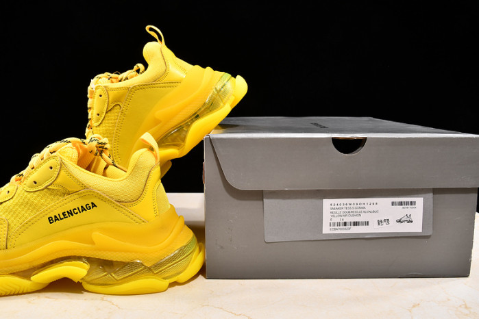 Ba*len*cia*ga TRIPLE S TRAINERS CLEAR SOLE TRAINER YELLOW W09O5 8126