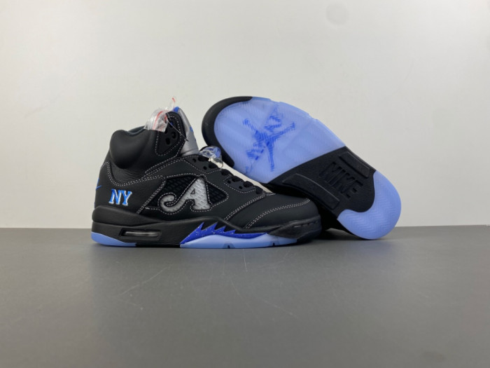 Awake NY x Air Jordan 5 Black Racer Blue DV4982-004