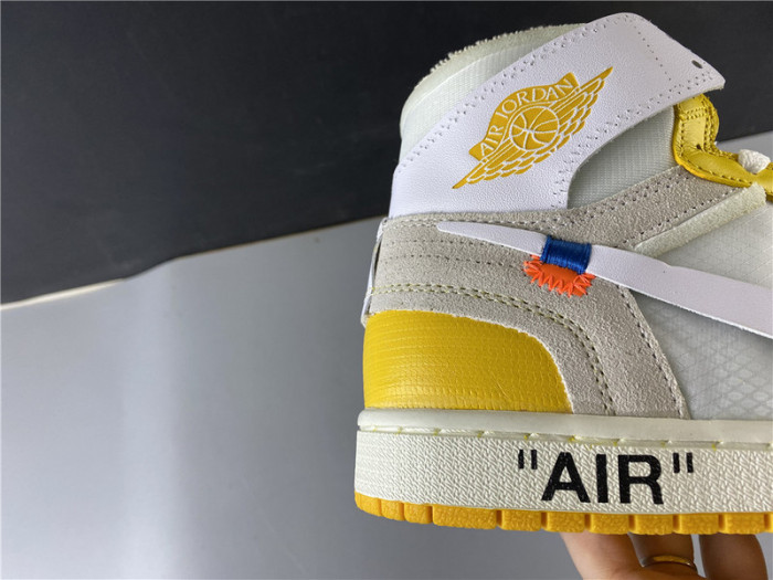 OW NIKE AIR JORDAN 1 UNC YELLOW AQ0818-149