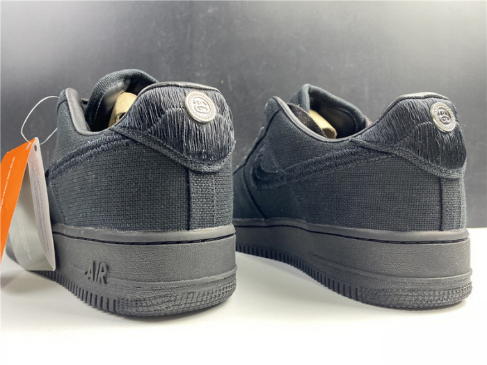 stussy x nike air force 1 low “black” cz9084-001