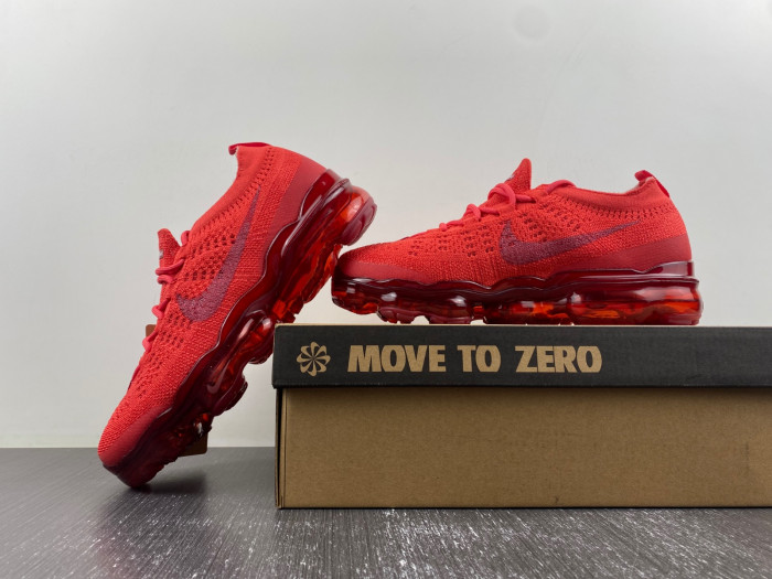nike air vapormax 2023 flyknit triple red dv1678-600