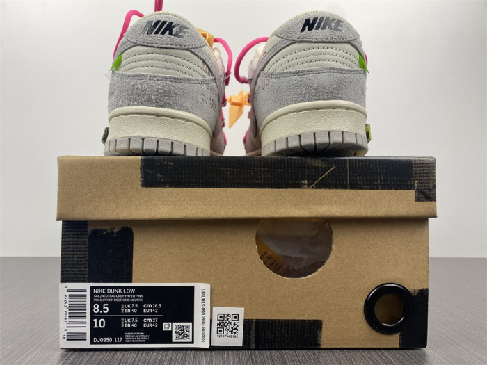 nike dunk low ow lot 17 dj0950-117